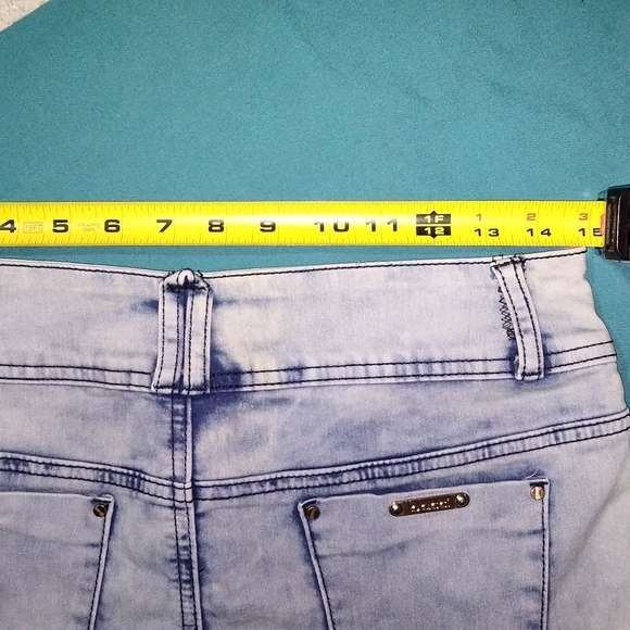 bacci Denim Mini Skirt with Distressed Details - Picture 7 of 8